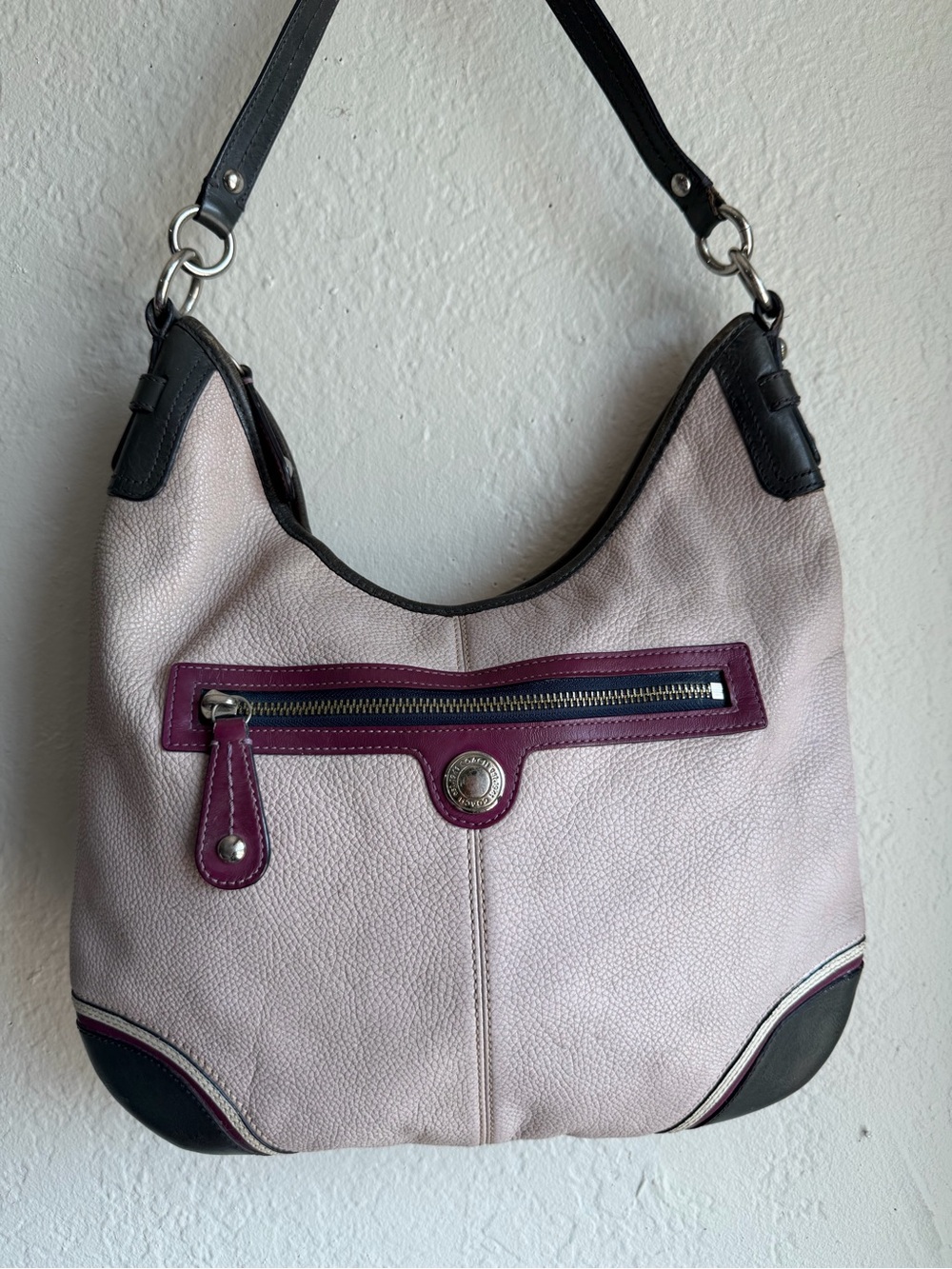 Coach Laura Pebbled Leather Hobo Bag – Lilac & Plum